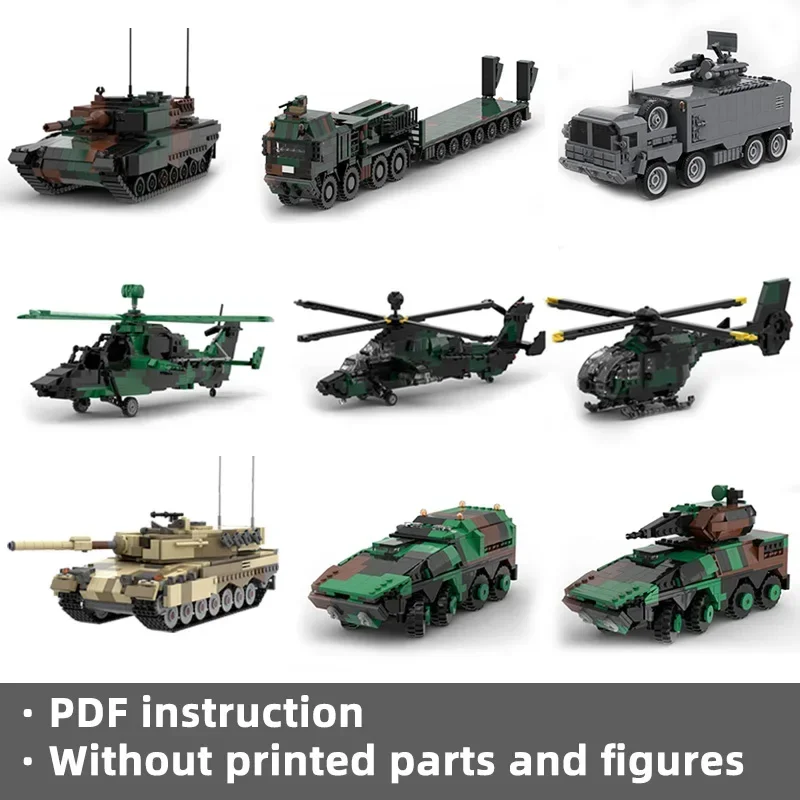 Серия немецких защитных сил военные кирпичи армейский танковый грузовик