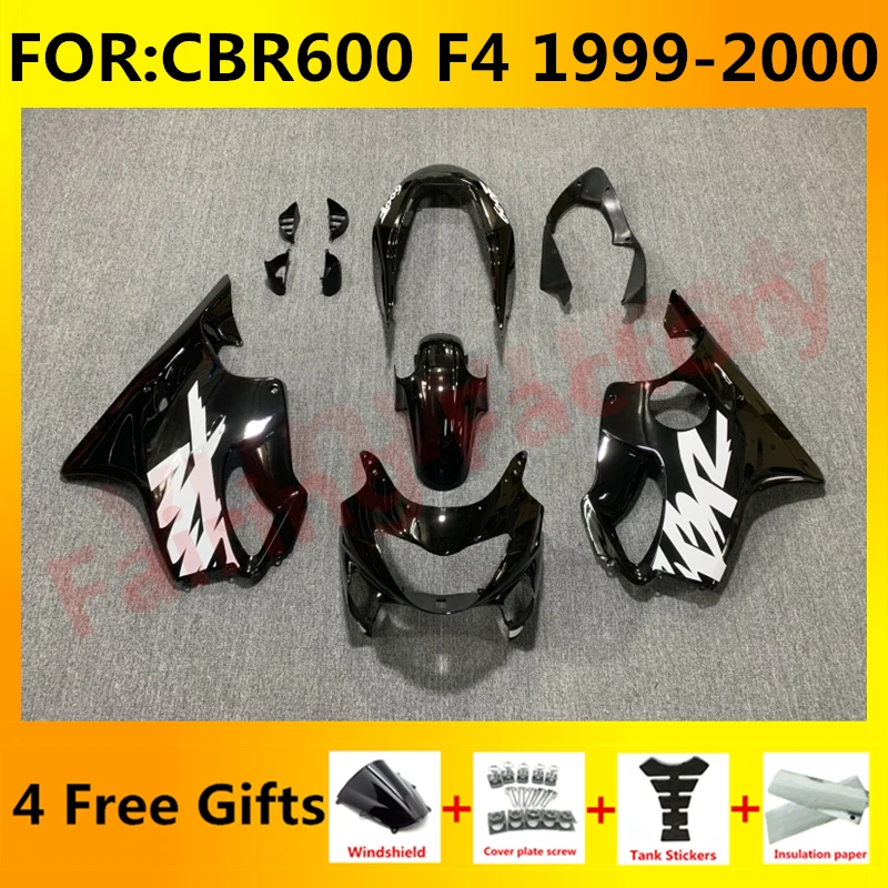 

NEW ABS Motorcycle Whole Fairings kit fit for CBR600 F4 CBR 600 99 00 CBR600F4 1999 2000 bodywork full Fairing kits black