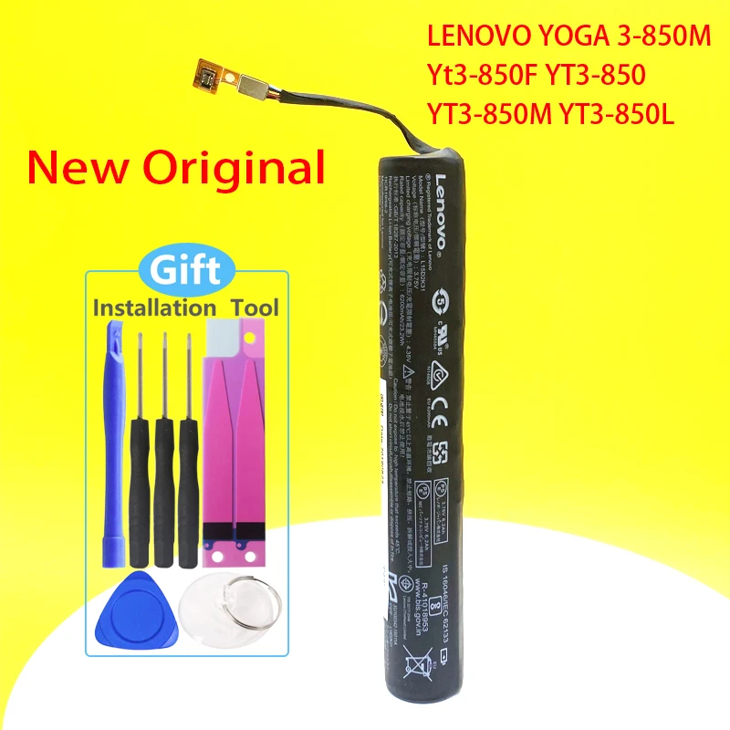 

New Original Battery FOR LENOVO YOGA 3 8 YT-850M Yt3-850F YT3-850 YT3-850M YT3-850L 6200mAh 23.2WH L15D2K31