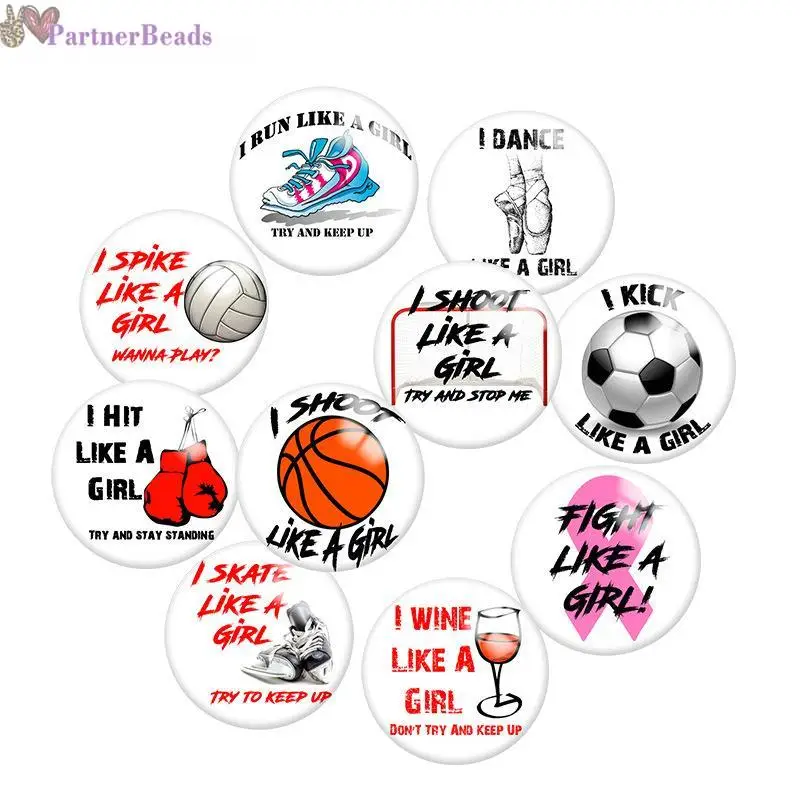 

Words Round Photo Glass Cabochon Demo Flat Back Making Findings 20mm Snap Button N0131