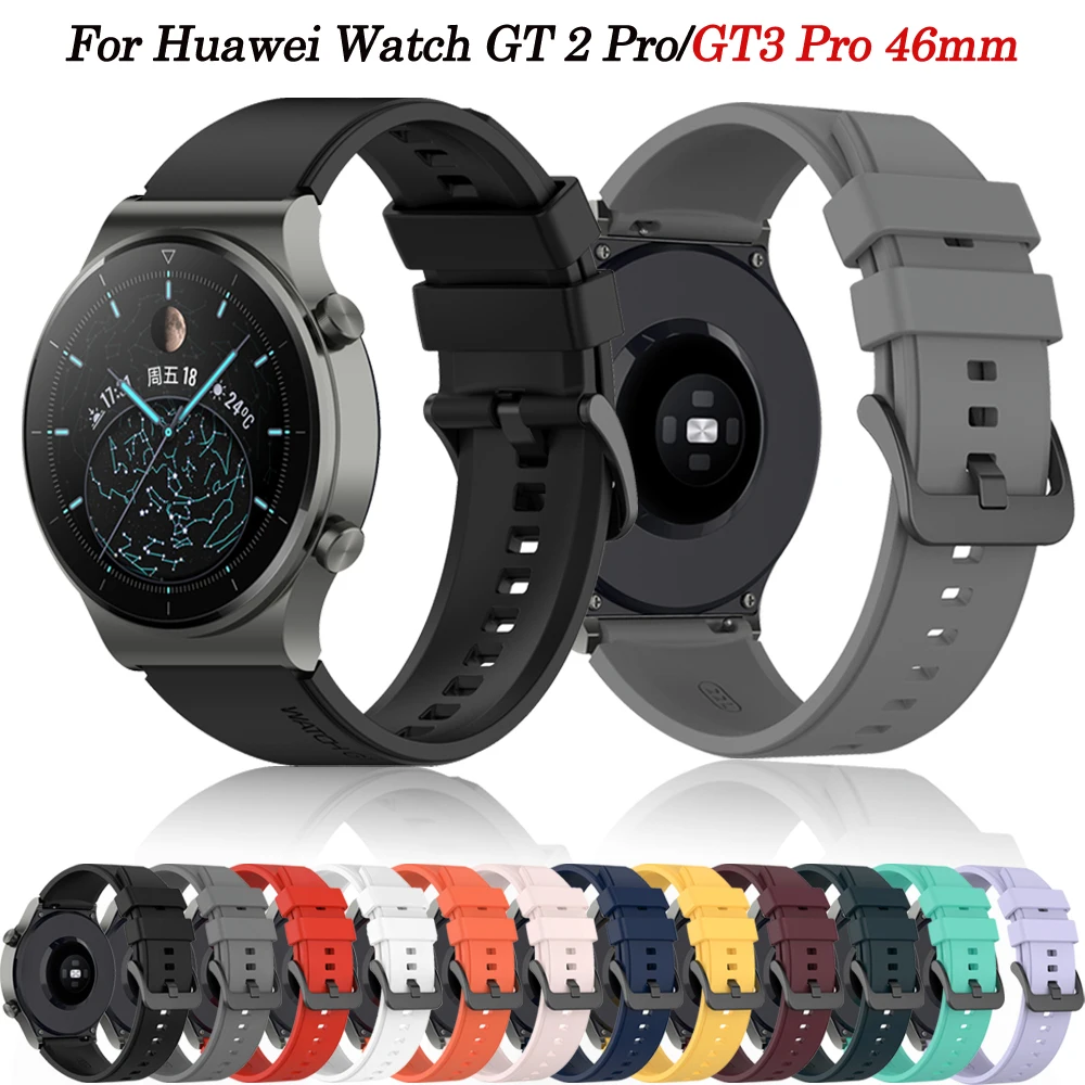 

Ремешок силиконовый для наручных часов Huawei GT2 Pro, сменный Браслет для часов GT 2 GT 3 Pro 46 мм/2E, 22 мм, оригинал
