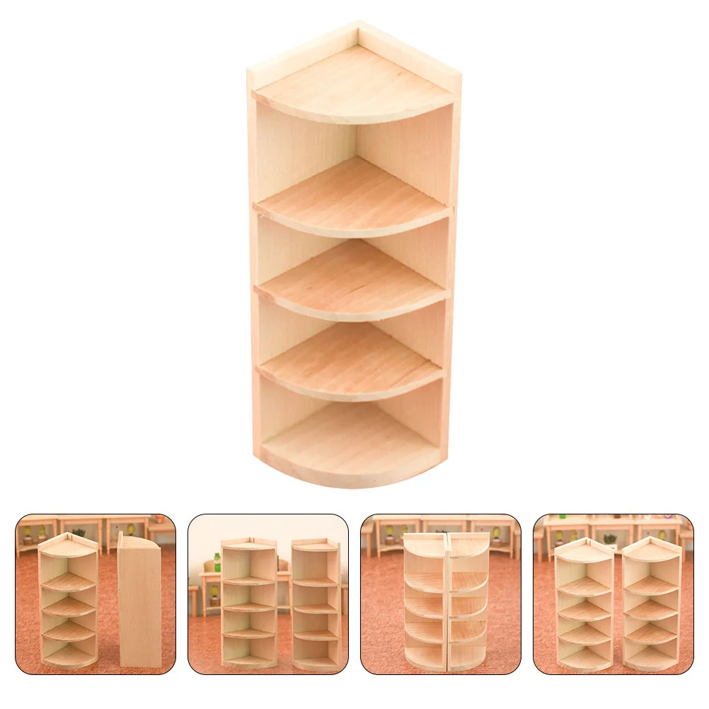 

Мини-угловой шкаф с украшениями, декоративная мебель, книжный шкаф, деревянная книжная полка