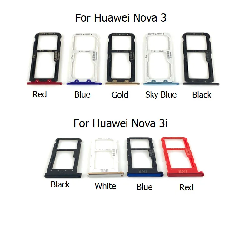 

Для Huawei Nova 3 3i Sim-карты лоток держатель Слот адаптер с разъемом для карты Запасные части