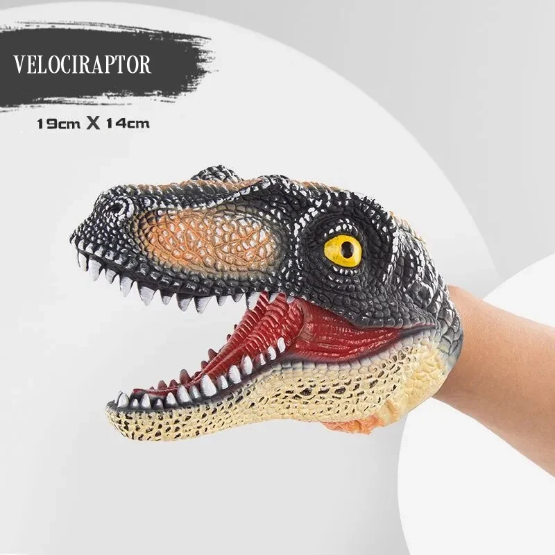 Перчатки динозавров для детей и взрослых, мягкие резиновые куклы T-Rex, акулы, трендовый подарок для мальчиков, велоцираптор, вдохновленные юр... (art.: 3920c1502f91c) - 3920c1502f91c