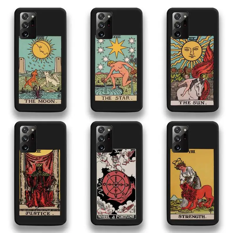 

Tarot Card Print Phone Case For Samsung Galaxy Note20 ultra 7 8 9 10 Plus lite M51 M21 M31S J8 2018 Prime