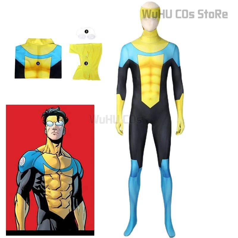 Аниме мультфильм невероятный Марк Грейсон косплей мужской костюм супергерой