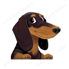 Забавные наклейки JuYou, внешние аксессуары, Мультяшные Стикеры с таксой, наклейки для автомобиля с животными, Стилизация автомобиля