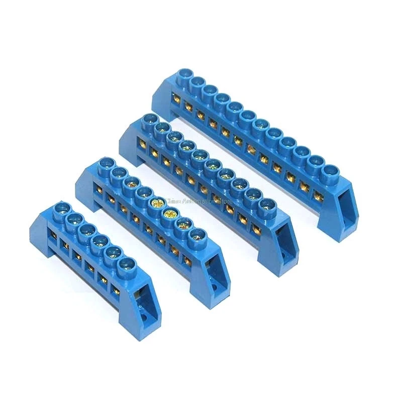 

Blue Screw Brass terminal block Earth And Neutral block with 6-12 Pole