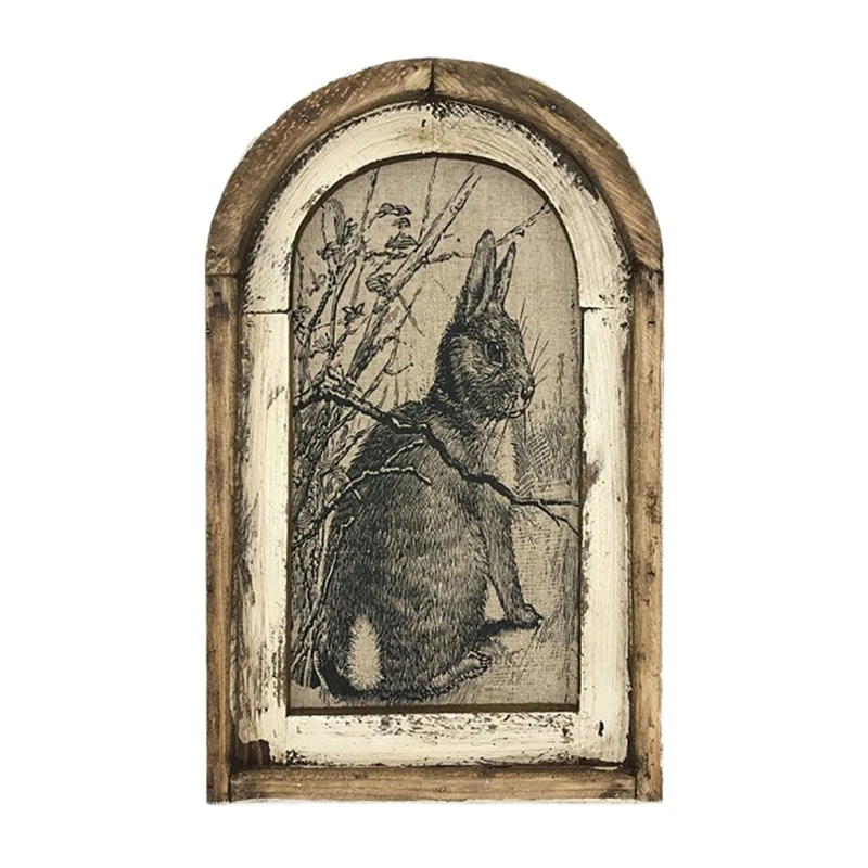 

Rabbit Wall Art Country Farmhouse Decoration European And American Style Series Paintings Porch Mural Decoration Frame