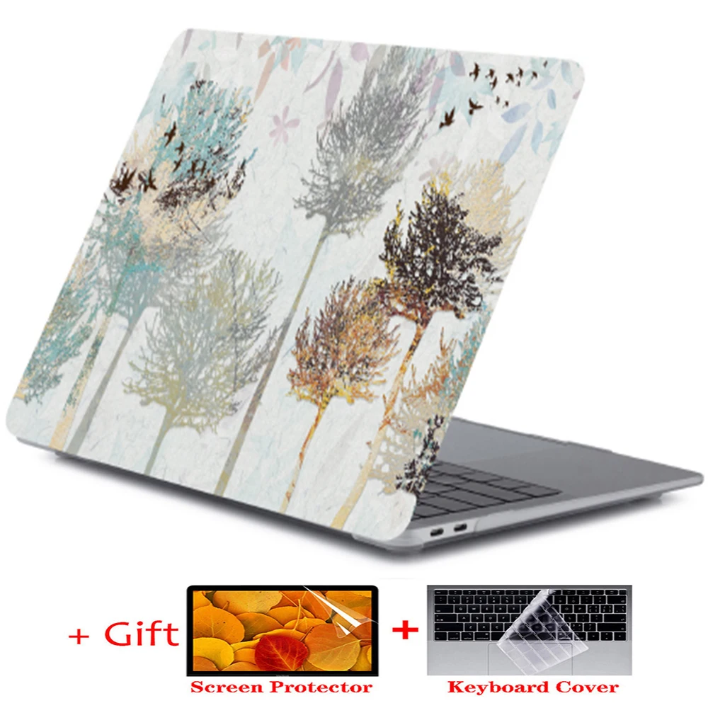 

2020 new M1 Chip Air Pro 13.3 inch AIR 13 A2337 New Pro 13 A2338 Print pattern Laptop Case For Apple Macbook Air Pro case +gift