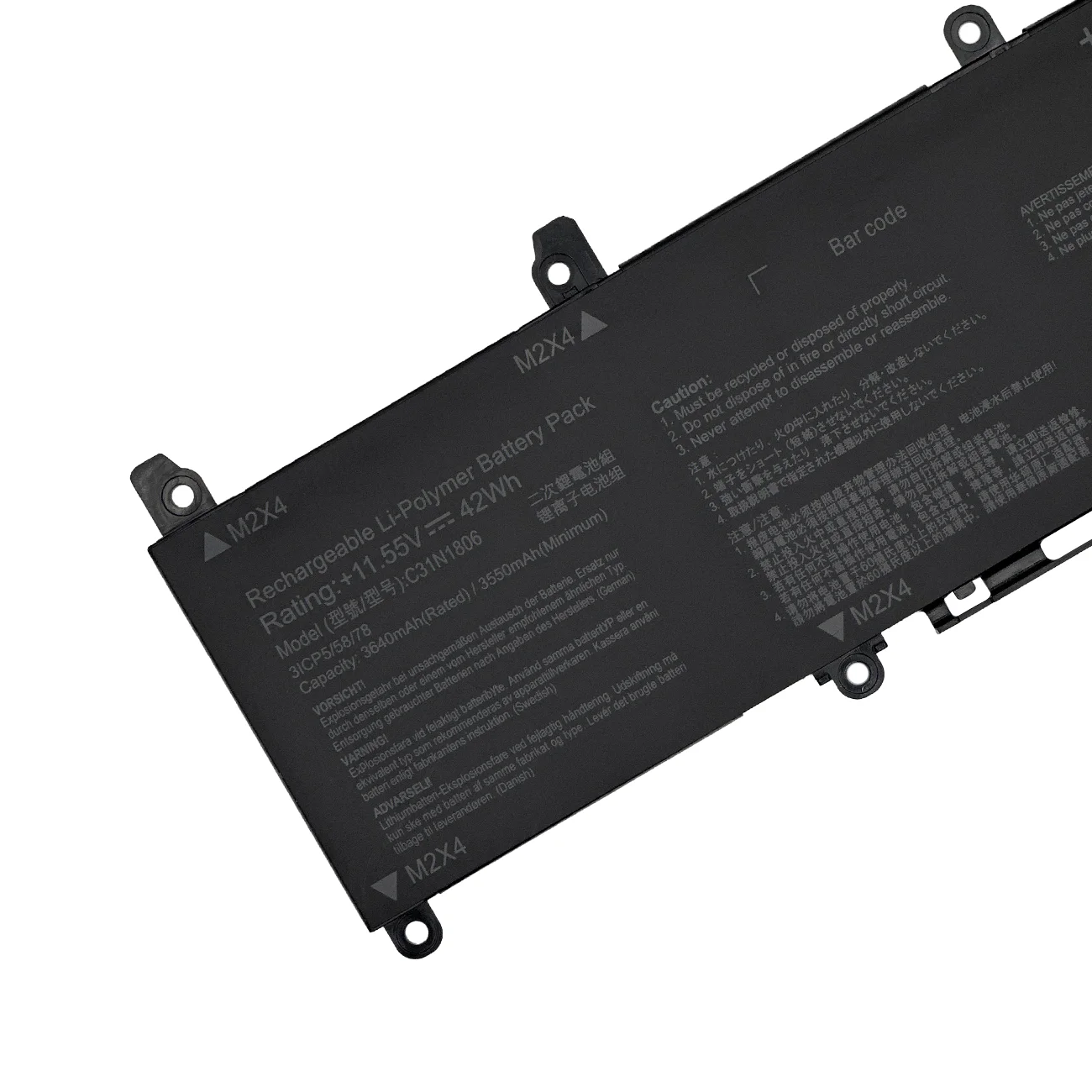 C31N1806 Аккумулятор для ноутбука ASUS VivoBook S13 S330FA-EY001T S330UA S330UN-EY011 X330UA ADOL 13FA K330FA X330FA 42WH