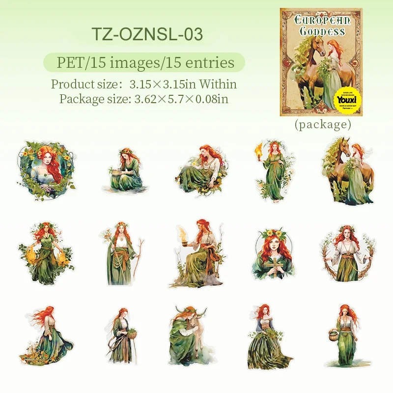 Набор стикеров JIANWU Европейские богини ольга геннадьевна володарская хру ная гробница богини
