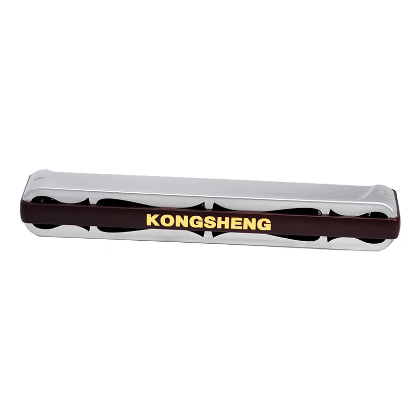 KONGSHENG Tremolo Губная гармошка с ключом 24 отверстиями Harp фосфор бронзовая трость ABS