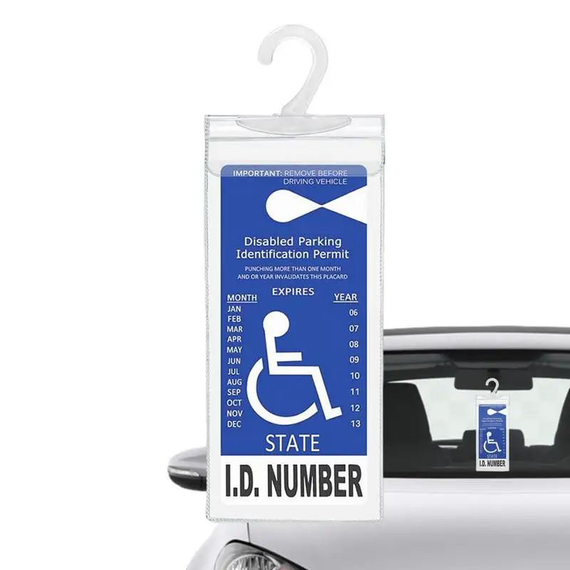 

Handicap Parking Placard Holder Clear Disability Placard Holder Garage Parking Aid Handicap Accessories With Large Hanger