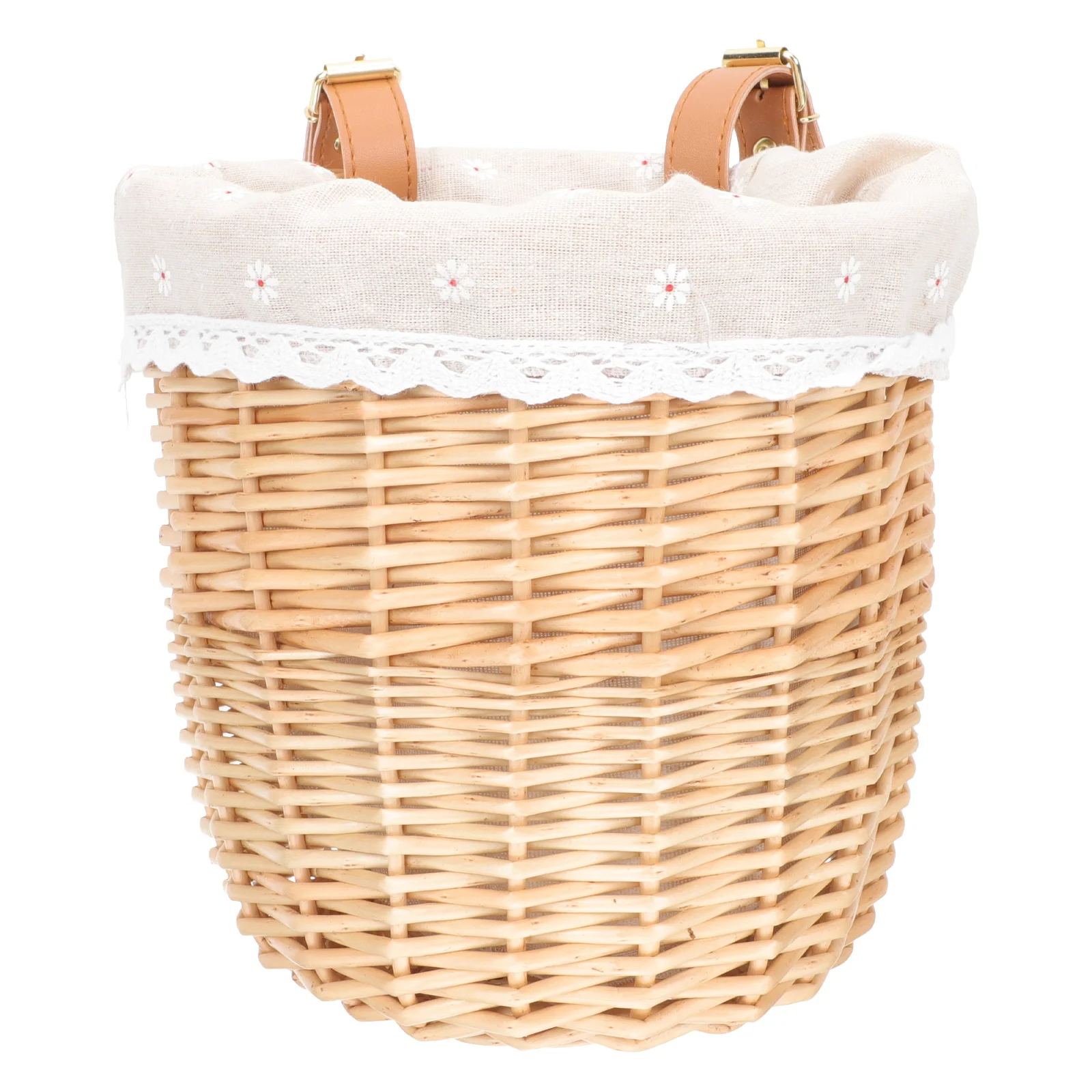 

Basket Bike Front Forhandlebar Rattan Dogs Cycling Woven Rear Baskets Wicker Kids Scooter Decorative Girls Style Storage Cycle