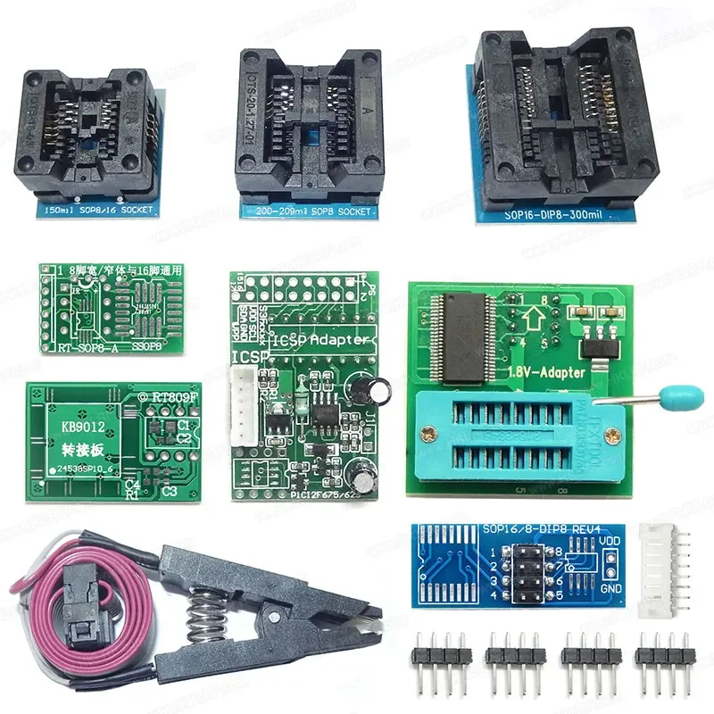 Фото Программатор USB RT809F 2025-2026: Комплект для программирования микросхем 24-25-93, высокоскоростной программатор RT809F №1