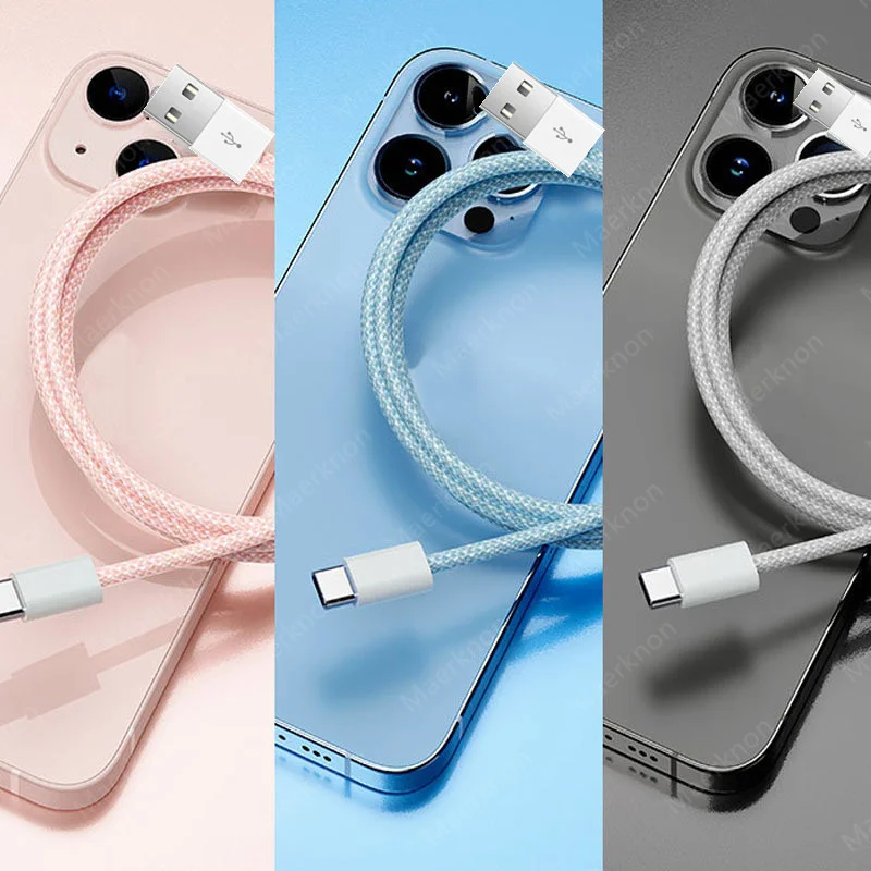 Кабель Maerknon USB Type-C для быстрой зарядки iPhone Android Xiaomi 12 Oneplus |