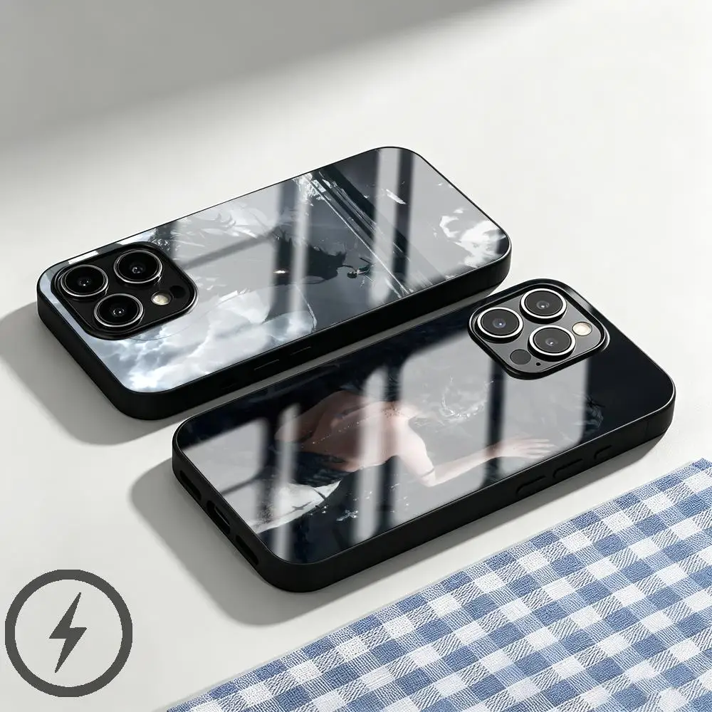 Фото Чехол для телефона Ghostblade WLOP для iPhone 17, 16, 15, 14, 13, 12, 11, X, XR, XS, 8 Plus, Mini, Pro, Max, стеклянный магнитный чехол №1