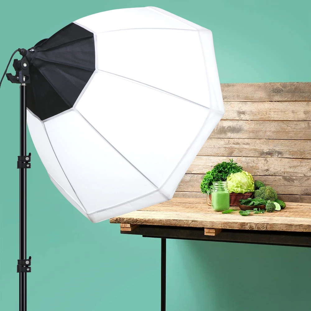 Sh Photography Octagon Softbox Lighting Kits With Boom Arm Soft Box Studio Equipment For Background Accessories Flash System