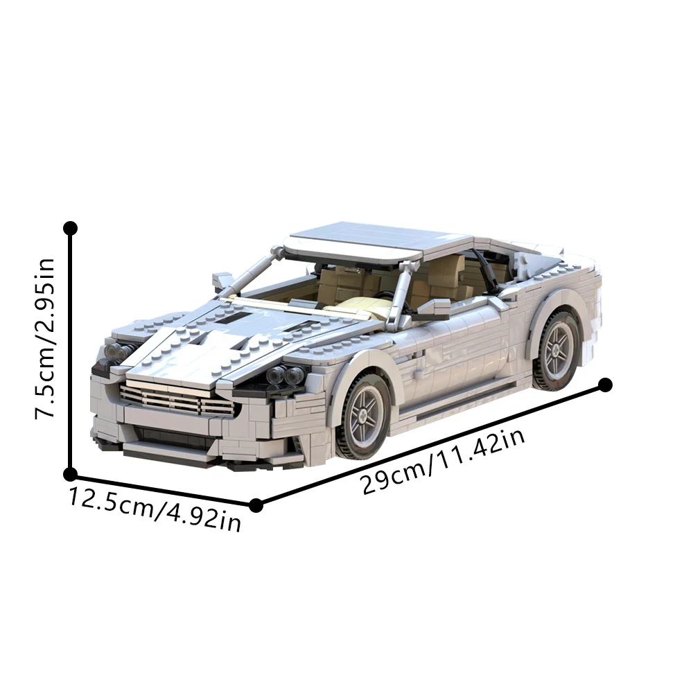 MOC Знаменитый спортивный автомобиль DBS строительные блоки