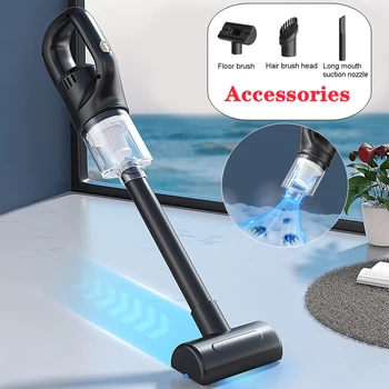 120W Wet and Dry  Wireless Car Vacuum Cleaner Cordless Handheld Chargeable Auto Vacuum for Home & Car & Pet Vacuum Cleaner