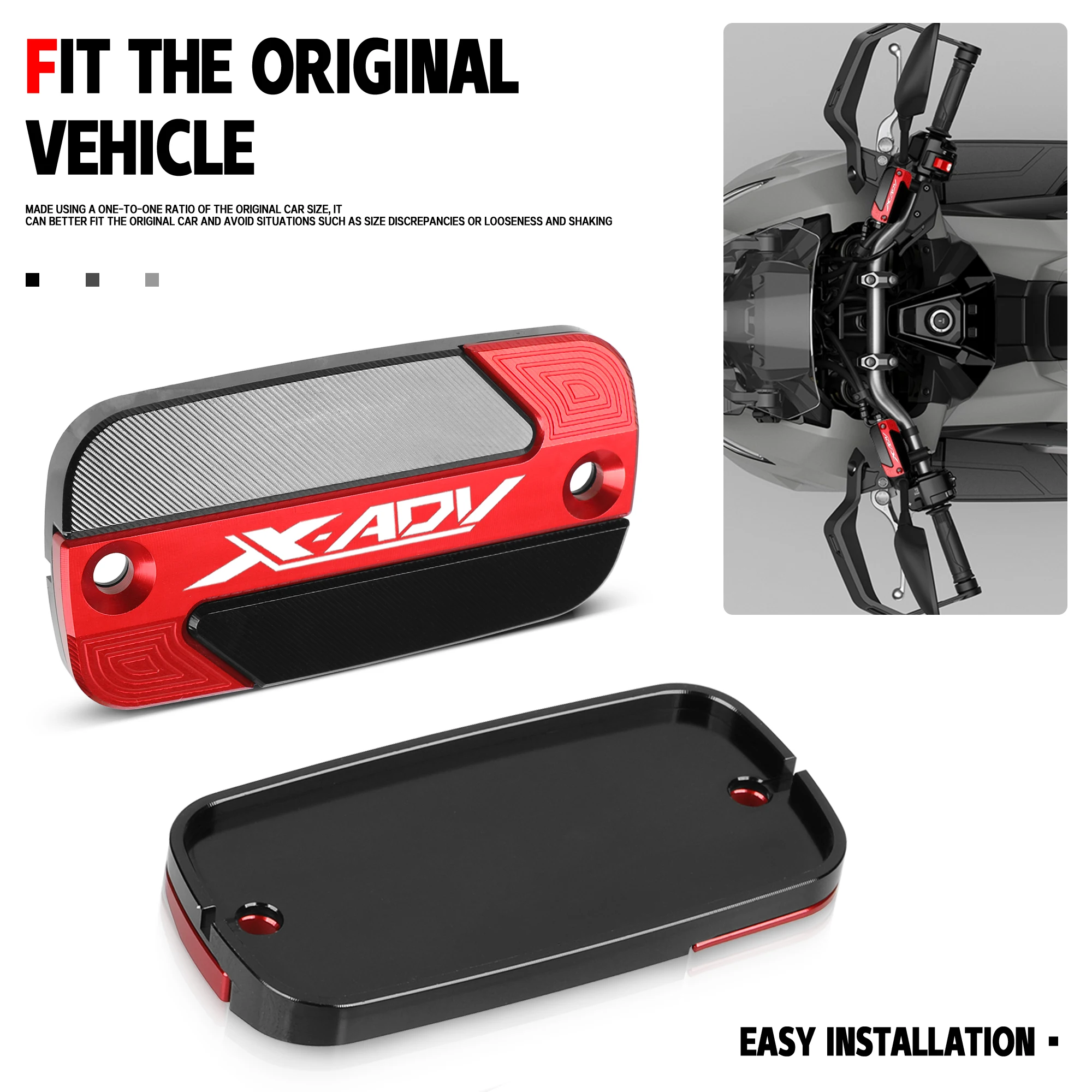Фото Для мотоцикла Honda XADV X-ADV 750 X ADV 750 XADV750: Декоративная крышка бачка переднего тормозного жидкостного резервуара с ЧПУ №2