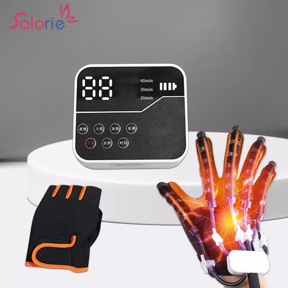 

Heating Rehabilitation Robot Glove for Stroke Hemiplegia Hand Function Recovery Finger Trainer Exerciser Rehabilitation Device