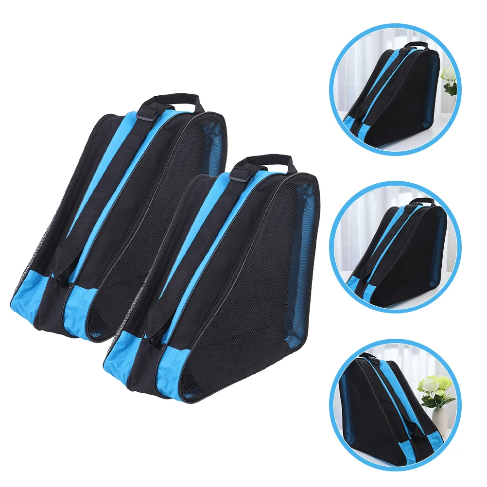 

2 Pcs Skates for Kids Skating Shoes Storage Bag Inline Backpack Thicken Roller Carrier Bags Carrying Child