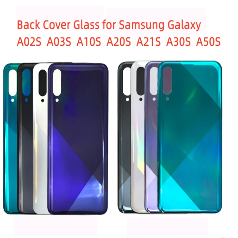 

10 PCS For Samsung Galaxy A02S A03S A10S A20S A21S A30S/A307F A50S/A507F A70S Back Cover Glass Battery Cover Back Door Cover