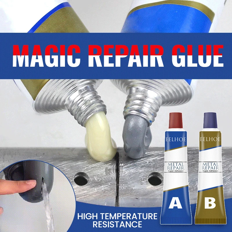 

100G Magic AB Repair Glue Metal Cast Iron Repairing Adhesive Heat Resistance Cold Weld Metal Repair Adhesive Agent Caster Glue