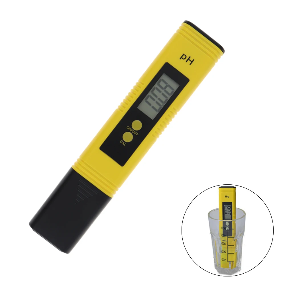

Mini PH Meter 0.00-14.00 pH LCD Digital Portable High Accuracy PH Meter Test Pen with Glass Probe for The PH Level of Water