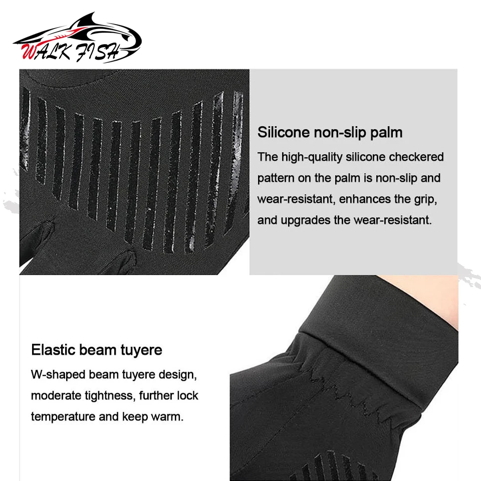 1 Пара Унисекс Зимних Перчаток Для Рыбалки Совместимые С Сенсорным Экраном