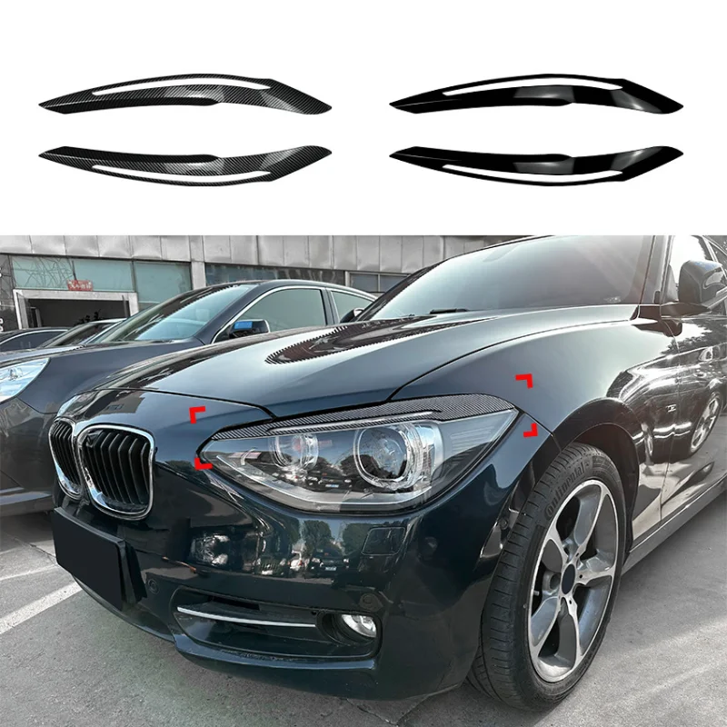 

Auto Headlight Eyebrow Eyelids Stickers Trim Cover For BMW 1 Series F20 F21 Headlamp Eyelid 2011 2012 2013 2014 Exterior Parts