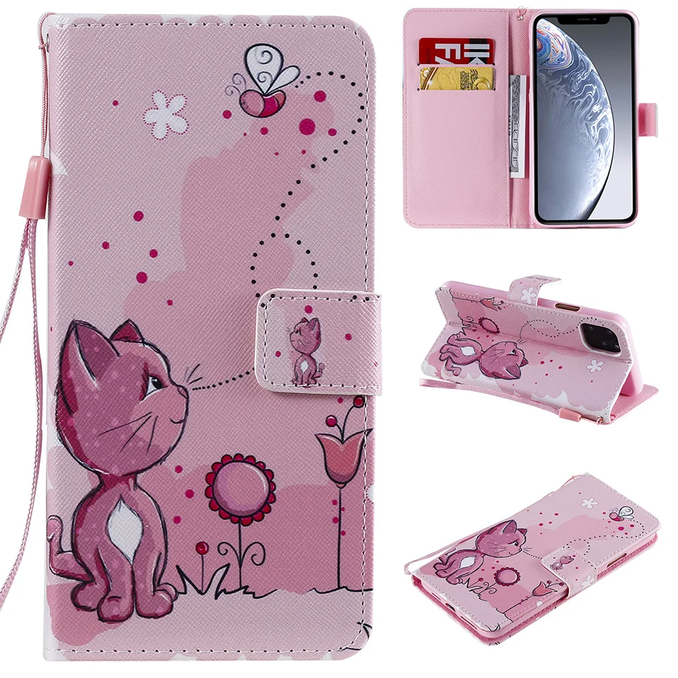 PU Leather Wallet Cover For iPhone XS Max XR X 11 Pro Max 10 8 7 6S Plus 5 5S SE 2020 Flip Stand Cases For iPod Touch 5 6 Fundas