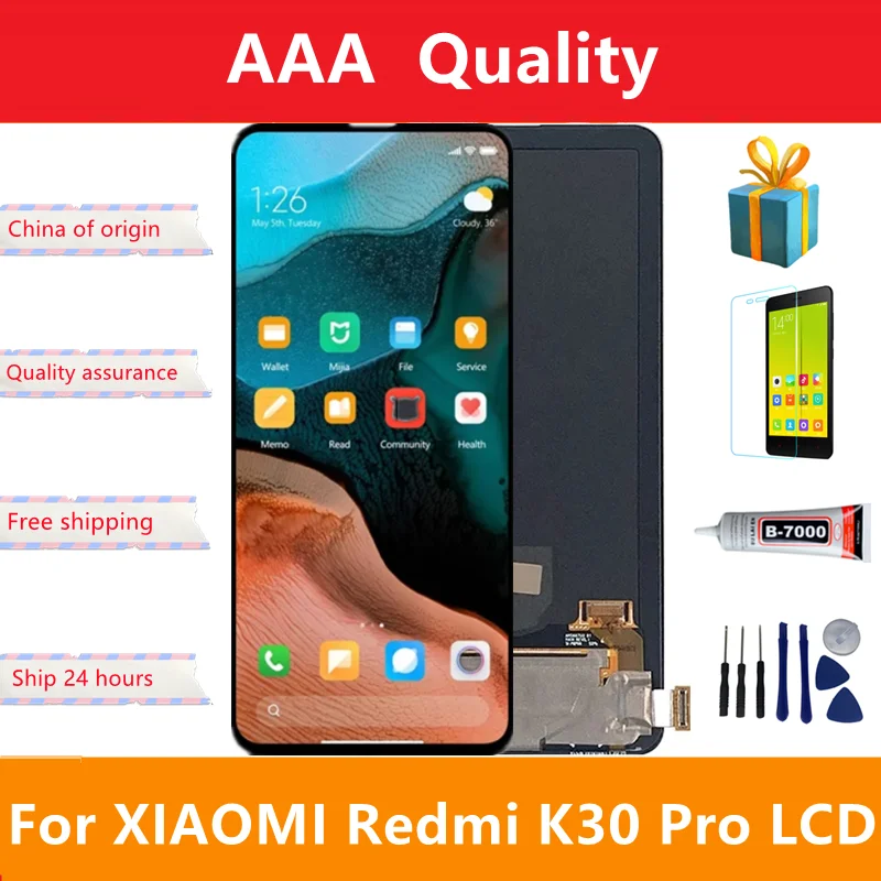 

6.67"; Original For Xiaomi Poco F2 Pro LCD Display Touch Screen Digitizer Assembly With Frame For Redmi K30 Pro M2004J11G Screen