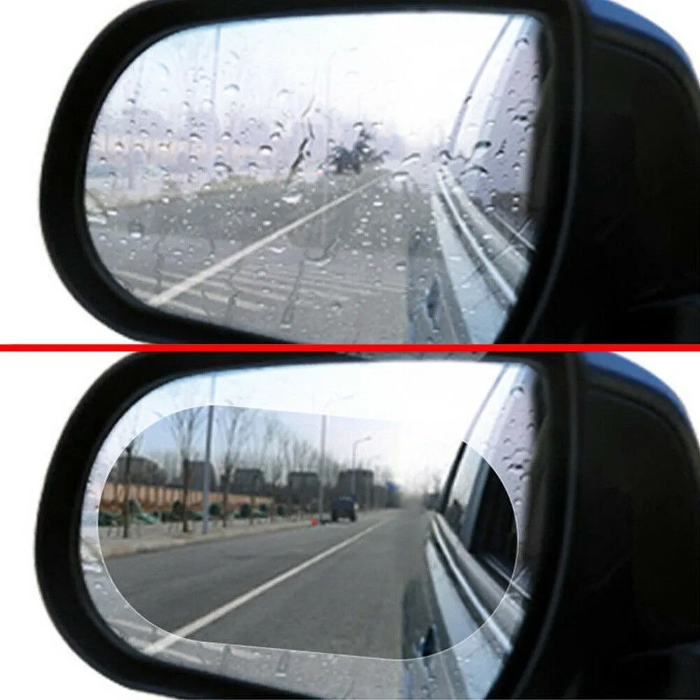 

Car Rain-proof Film Stickers Rearview Mirror Anti Fog 10cmx14.5cm Blue Universal Car Rearview Mirror Rainproof Protective Film