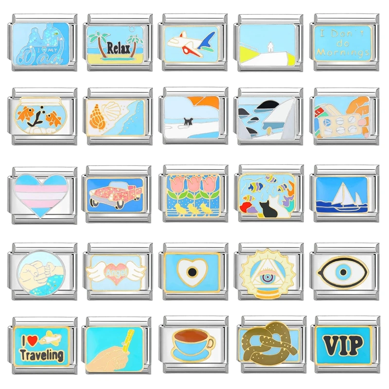 Шарм-браслет из нержавеющей стали 9 мм