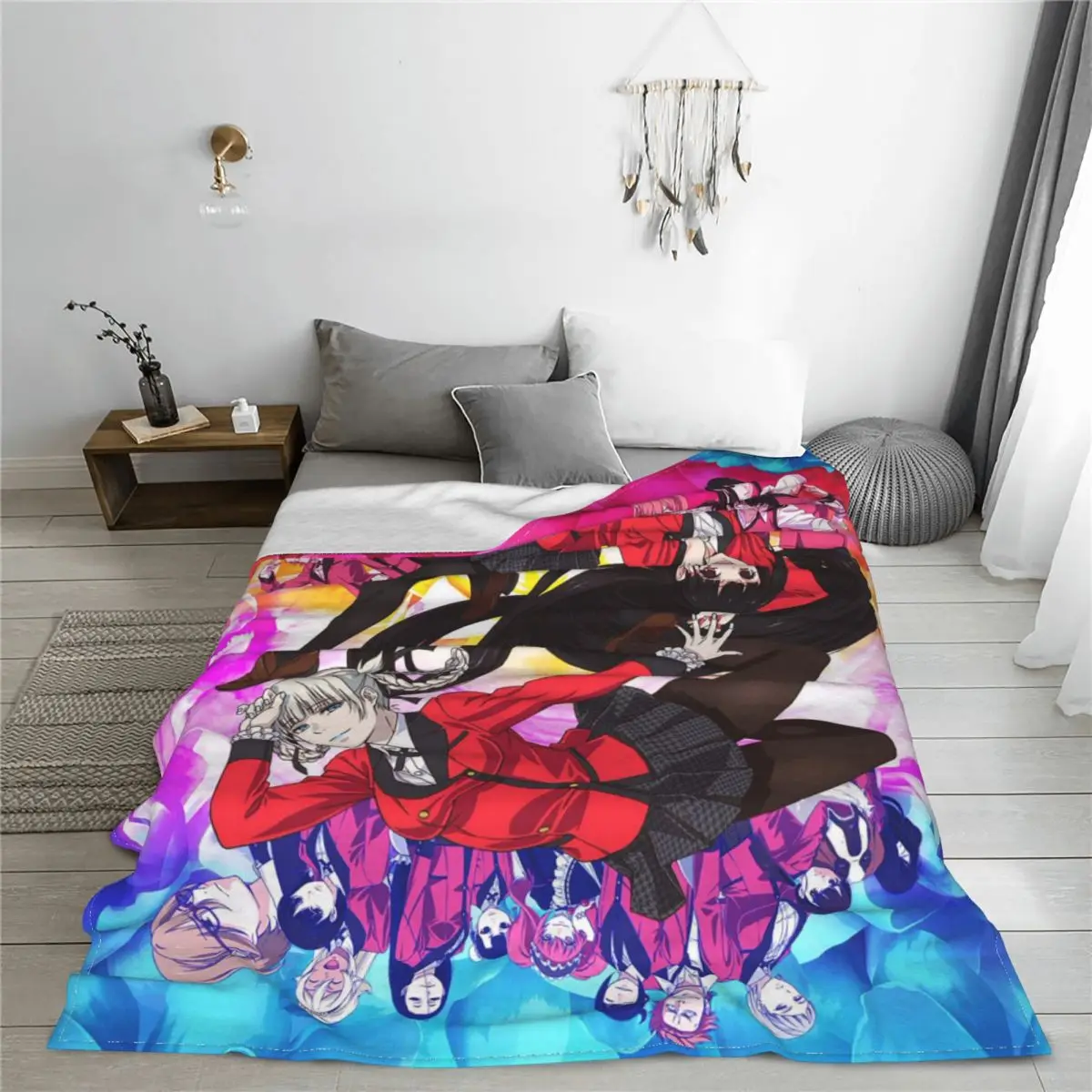 

Одеяла Kakegurui, всесезонные ультрамягкие покрывала из фланели с защитой от пиллинга, манга, покрывала для кровати