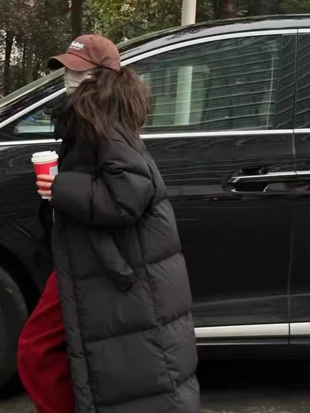 Большое одеяло большого размера длинный пуховик корейской серии одежда с