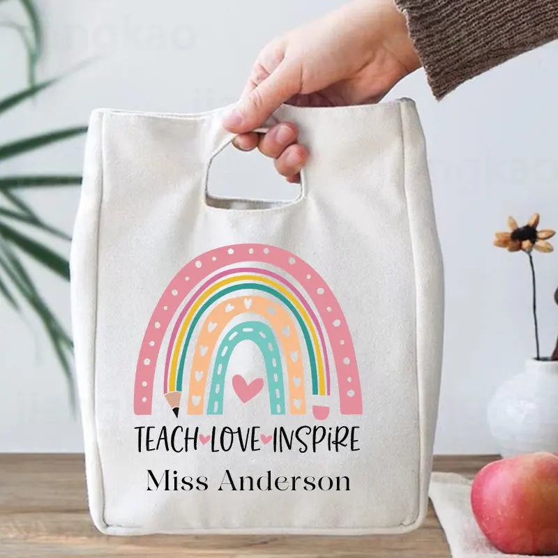 Lunch Bag Custom Name Insulated Thermal Bento Totes School P