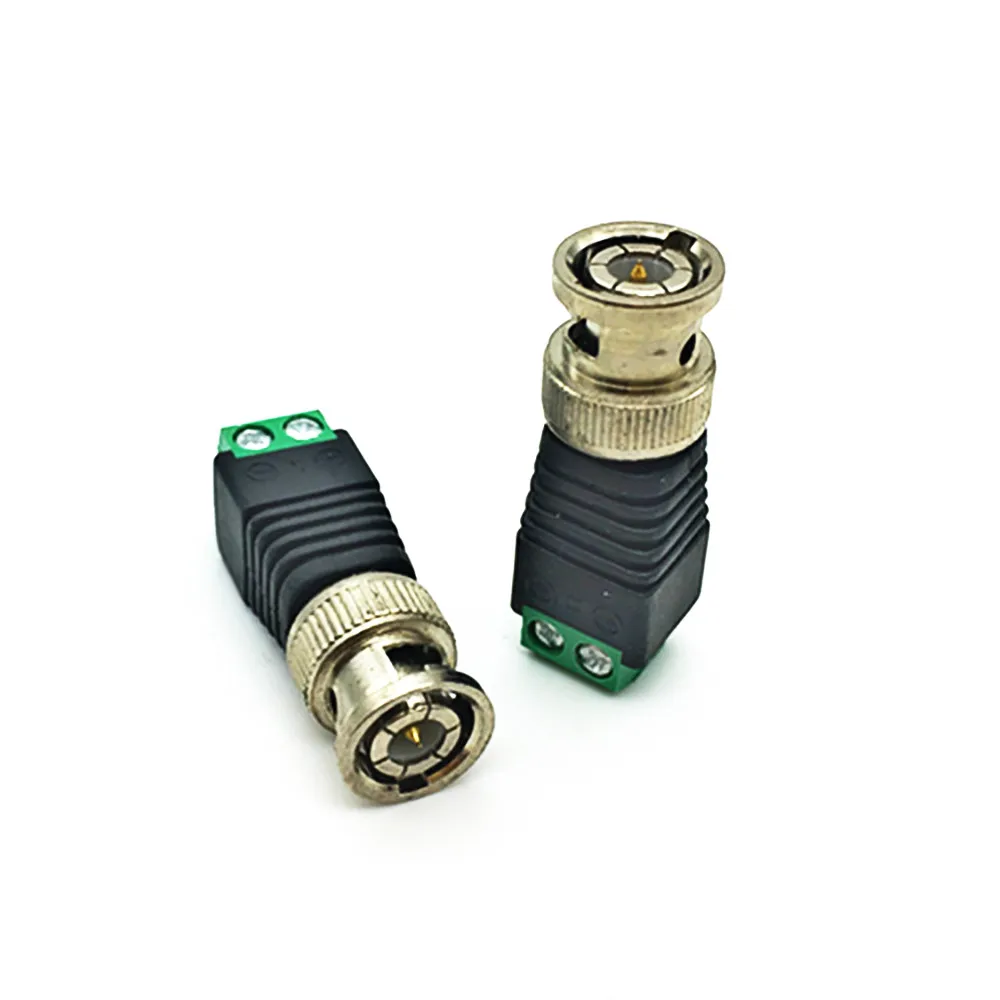 10 шт./лот BNC папа к UTP Mini Coax CAT5 для камеры видеонаблюдения Видео балун адаптер POE CCTV