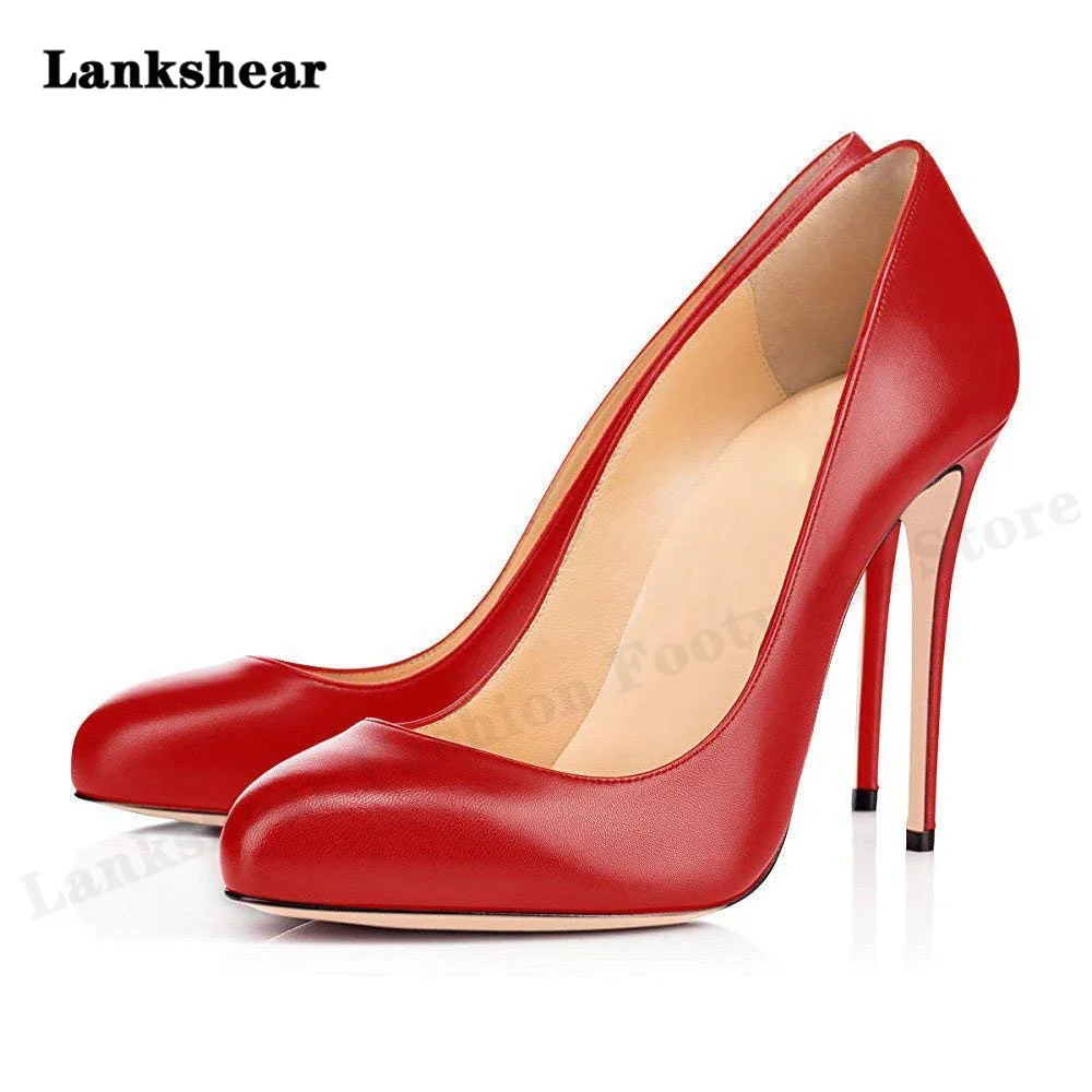 Sexy High Heel Shoes Women Round Toe Slip-On Shallow Dress Pumps Stiletto Pumps Slip On Dress Shoes Banquet Pumps Large Size 45