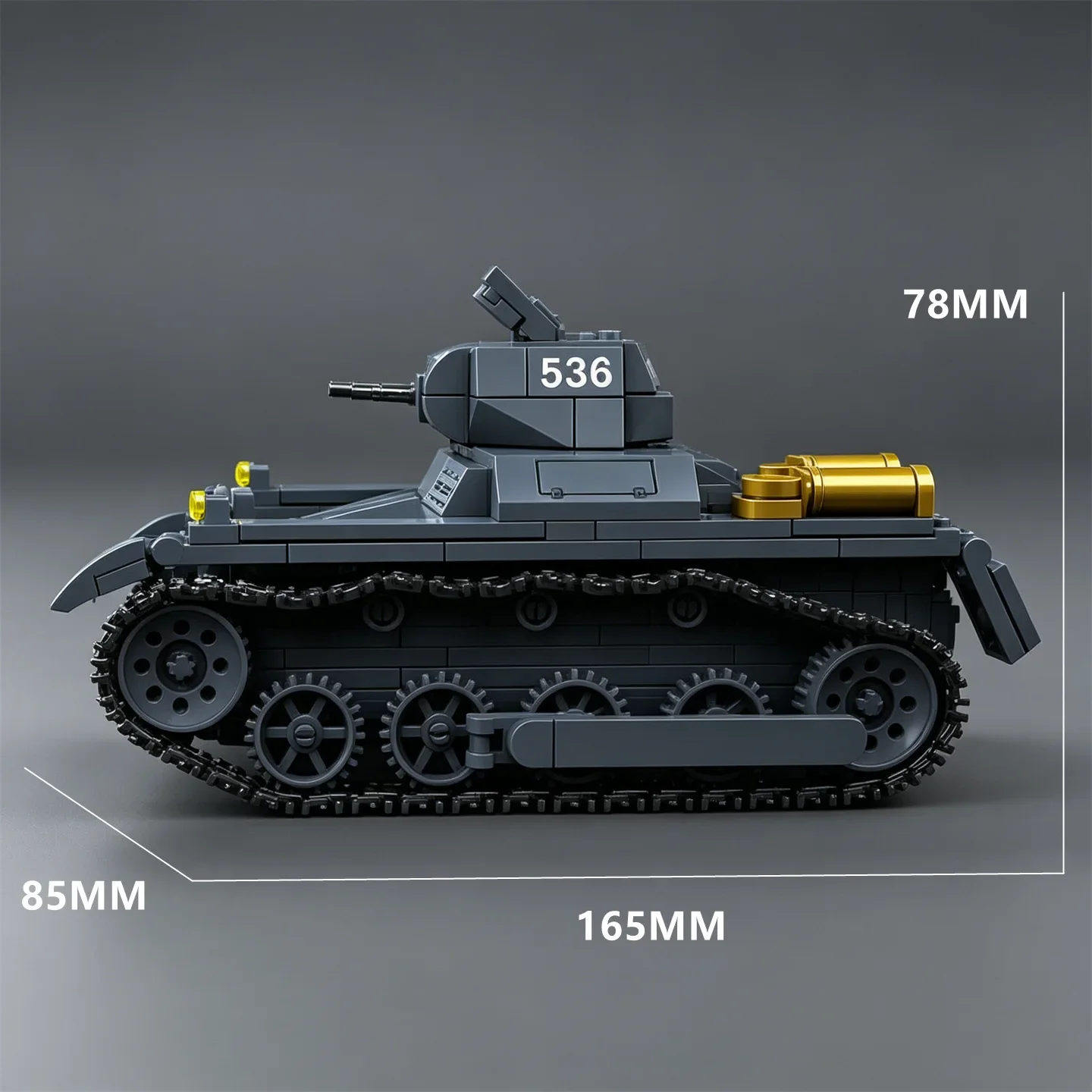 Модель танка Panzer I Ausf. из строительных блоков. Игрушечная гусеничная машина Las KruppPz.kpfw.I (MG) (Sd.Kfz.) 101) Аусф. А (art.: 3920db95cb149) - 3920db95cb149