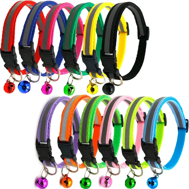 

2023NEW Charm and Bell Cat Collar Safety Elastic Adjustable with Soft Velvet Material New Colors Pet Product Small Dog Collar