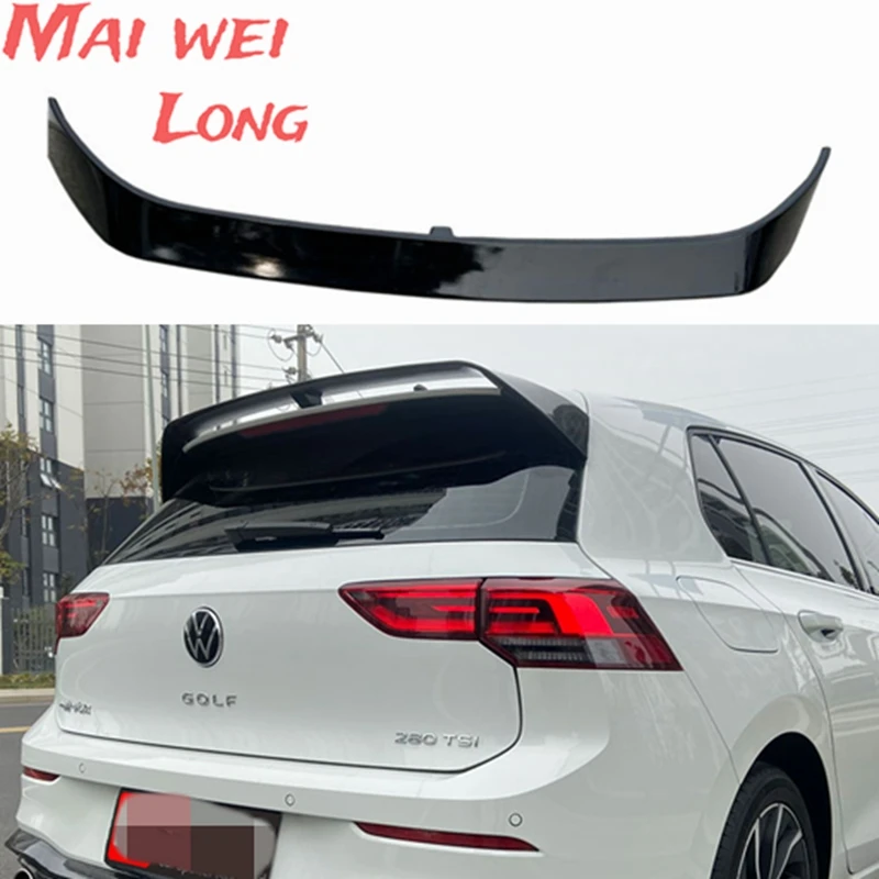 Спойлер для Volkswagen GOLF 8 MK8, задний спойлер из АБС-пластика, черный с белым