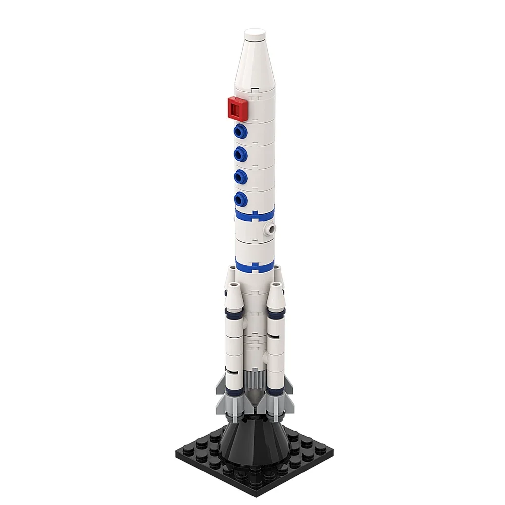 MOC масштаб 1:110 Mercury Space Rocket Redstone, набор строительных блоков, исследование Вселенной, длинная марша, ракета, образовательный кирпич, детские игрушки (art.: 3920cccd22c97) - 3920cccd22c97