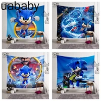 3d printing sonic indoor hanging cloth painting decoration wall hanging comfortable tapestry cartoon childrens room decoration