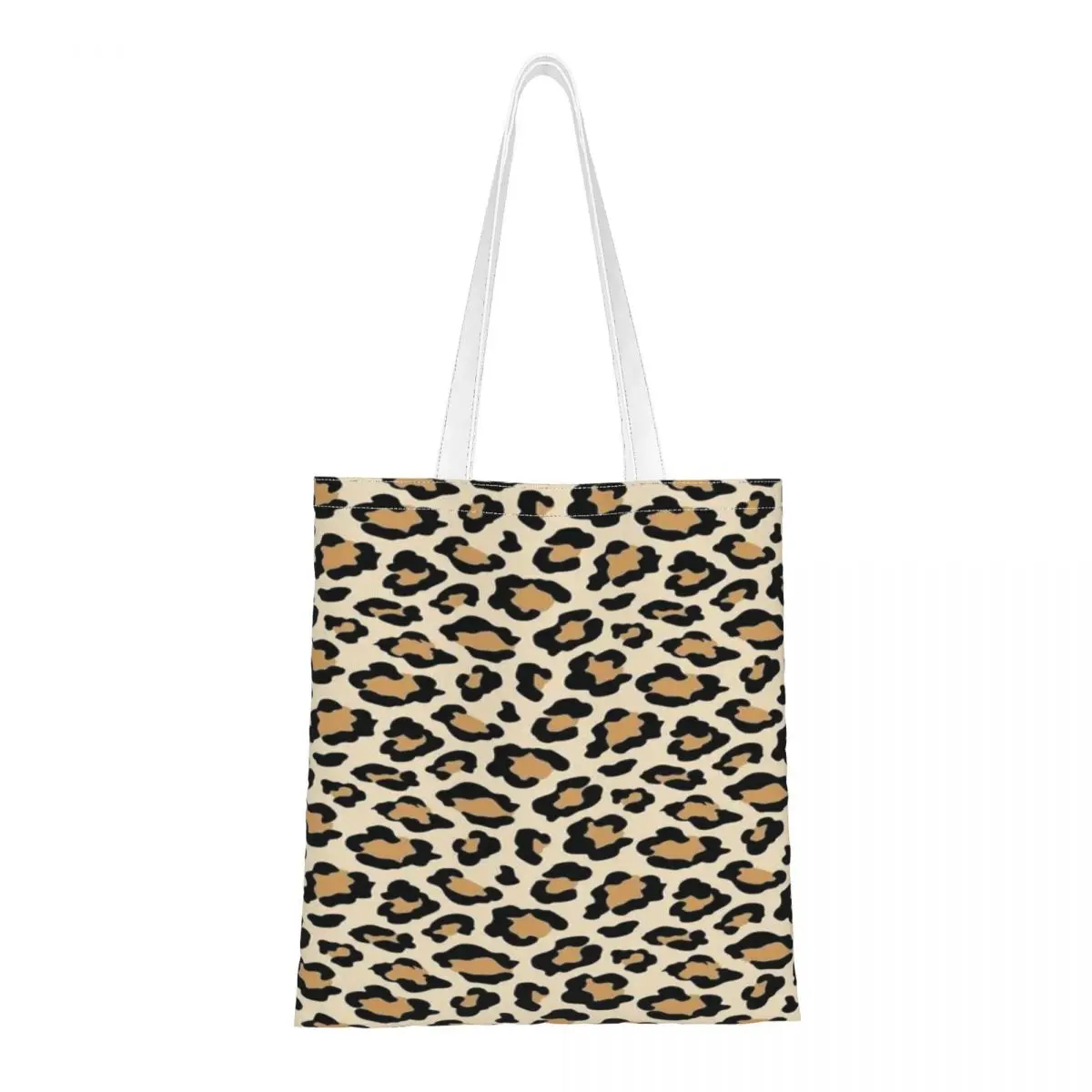 

Leopard Print Women Shoulder Bags Cheetah Animal Black Brown Cats Beige Tote Bag Aesthetic Large Capacity Canvas Tote Canvas Bag