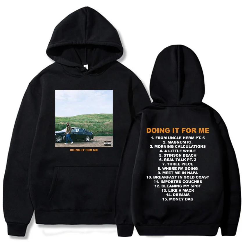 Толстовка мужская с длинным рукавом и графическим принтом в стиле хип-хоп