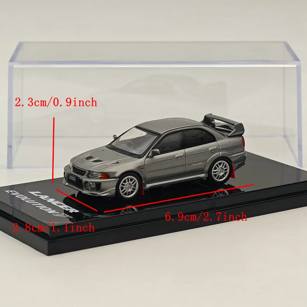 Hobby Japan 1/64 Lancer GSR Evolution V (CP9A)1998 с брызговиком спутниковый серебристый (M) HJ 642032